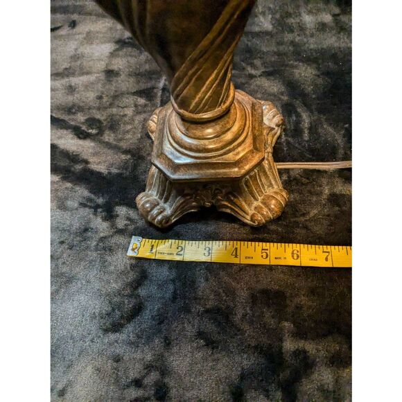 Vintage Art Deco wood carve lamp base. 22L x 7W - Picture 8 of 11
